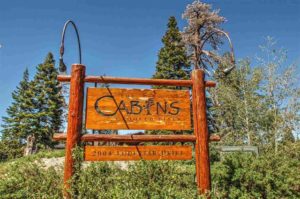 Cabins sign